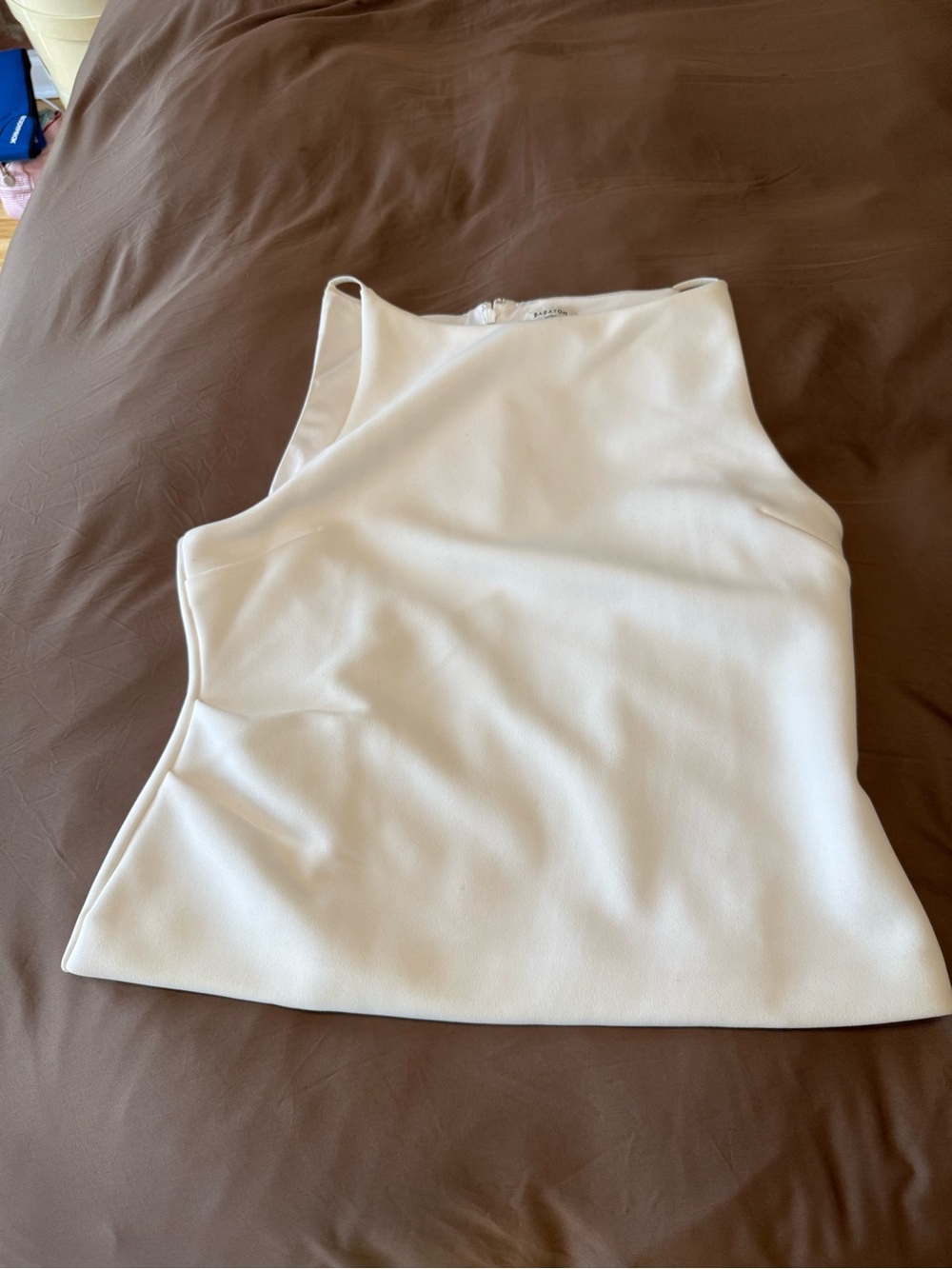 Aritzia White Boat Neck Camisole